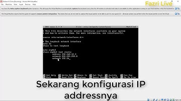 Tutorial Konfigurasi IP address Debian 9 Di Virtual Box