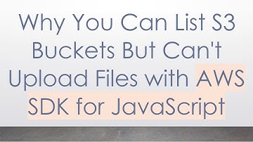 Why You Can List S3 Buckets But Can