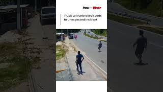 Truck Left Unbraked Leads To Unexpected Incident