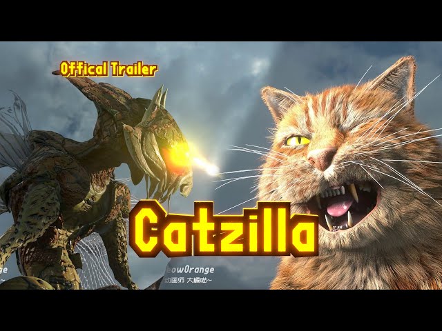 Catzilla vs Gigan insect, UltraMeow Godzilla in Cat mode, teaser trailer
