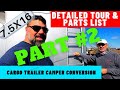 Cargo Trailer Camper Conversion | Cargo Trailer Build #2: Details & Parts List | Full Time RV Living