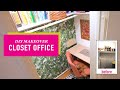I Turned My Closet Into a Cozy Office | Office Makeover w/ DIY Lighting