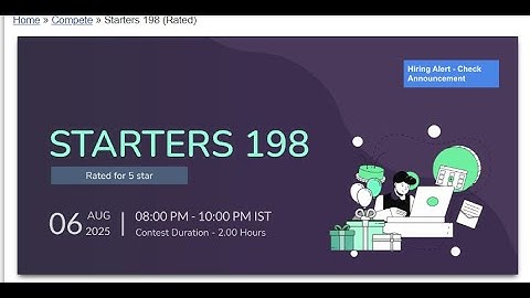 STARTERS 198 || Codechef contest LIVE  || #codechef #coding #programming #contest