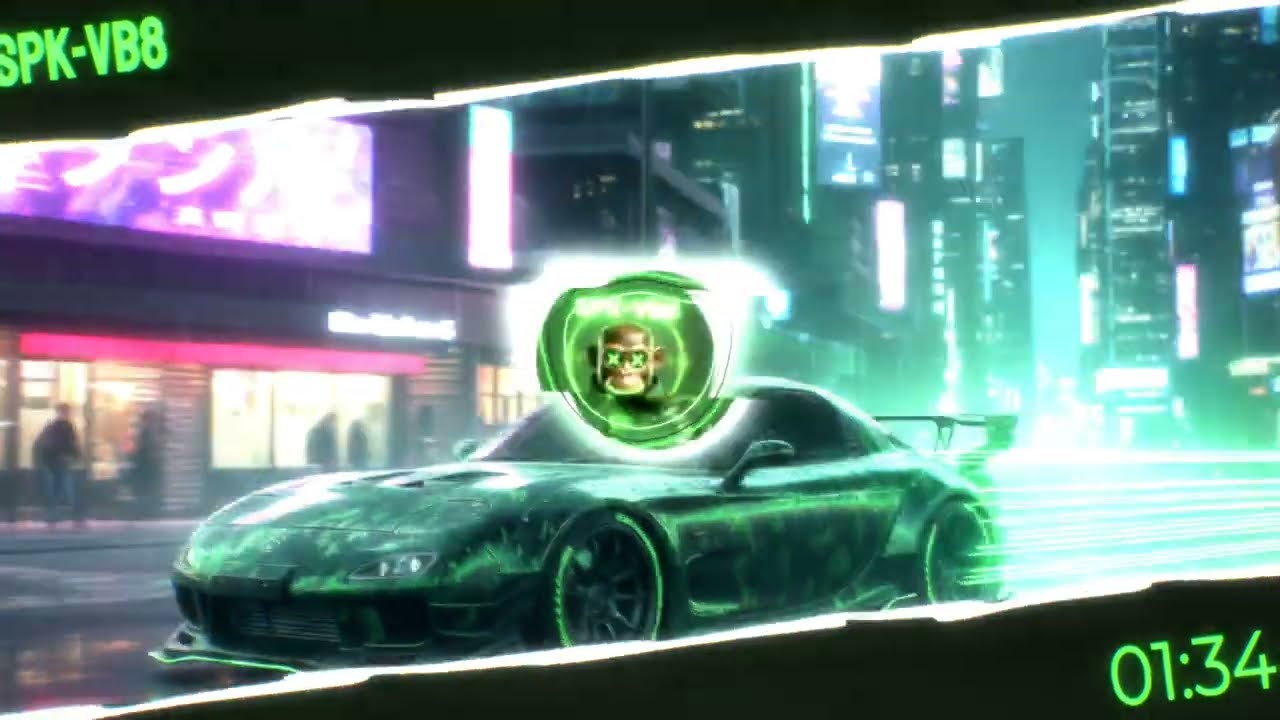 BASS BOOSTED Night Drive Mix | SPK-VB8 - Just Bass [Cyberpunk Trap]