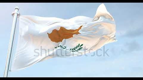 Cyprus Flag Waving loop 4K
