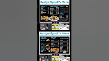 Design Restaurant Digital Menu boards, Menu display, Tv menus