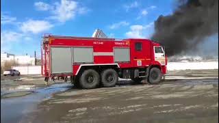 Пожар на частной нефтебазе в Кстовском районе