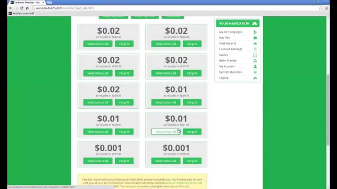 PaidVerts   How It Works, Tutorial