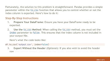 How to Efficiently Remove Index Column from a Pandas DataFrame when Exporting to CSV