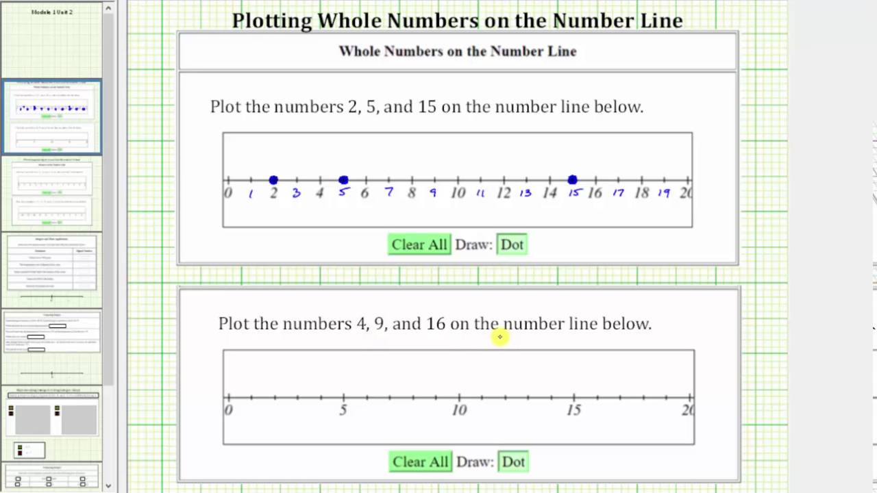 plot-whole-numbers-on-the-number-line-youtube