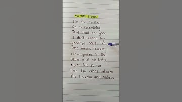 Thumbnail of In The Stars ( I'm still holding on to everything ) 🌼 ~ Song by Benson Boone #songlyrics