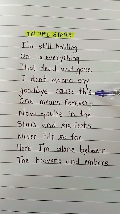 In The Stars ( I'm still holding on to everything ) 🌼 ~ Song by Benson Boone #songlyrics