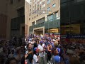 Knicks fans lining up the streets in the middle of the night to get a spot for the parade 🏀 #short