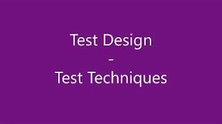 RADS | Manual Testing 06 | Test Design - Test Techniques