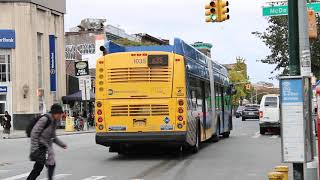MTA NYCT: 2018 NFI XN60 #1035 on the B35-LTD to Brownsville departing Church Av/McDonald Av