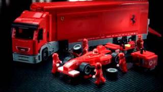 In 2004 lego racers started a collaboration with ferrari. this is the
spot that introduced ferrari truck. produced and animated by:
http://www.advance.dk...