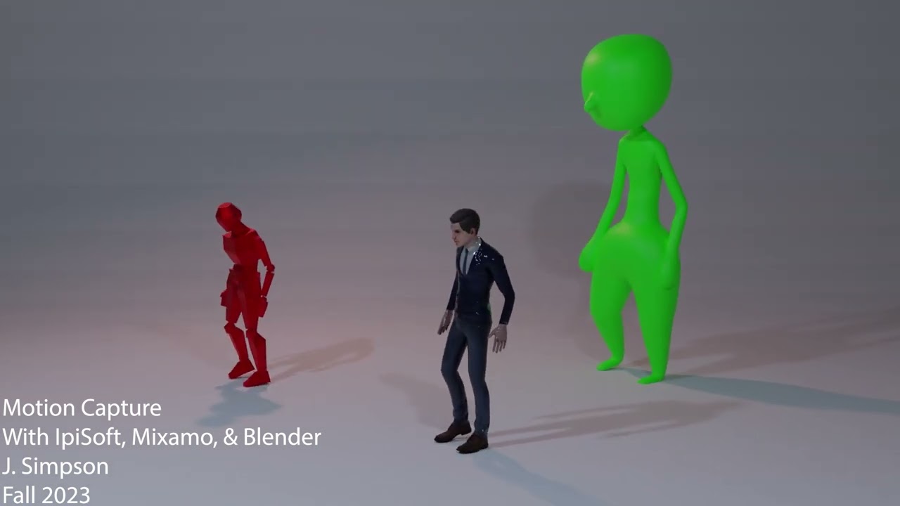 Motion Capture Animation with IPISoft, Mixamo, and Blender: Fall 2023 Jon Simpson