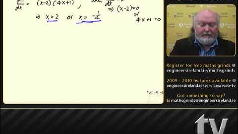 Differentiation II - Leaving Certificate Maths Tutorial