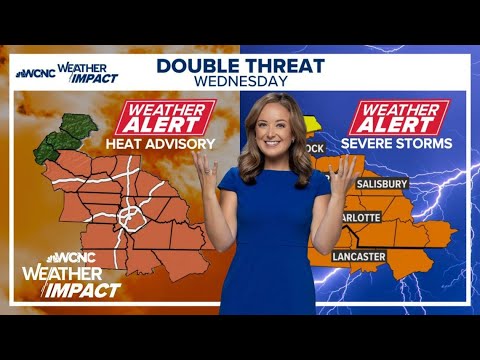 Double threat: Extreme heat, severe storms possible Wednesday in ...