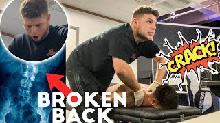 MOST SATISFYING BACK CRACKING PRANK - SORRY BRO