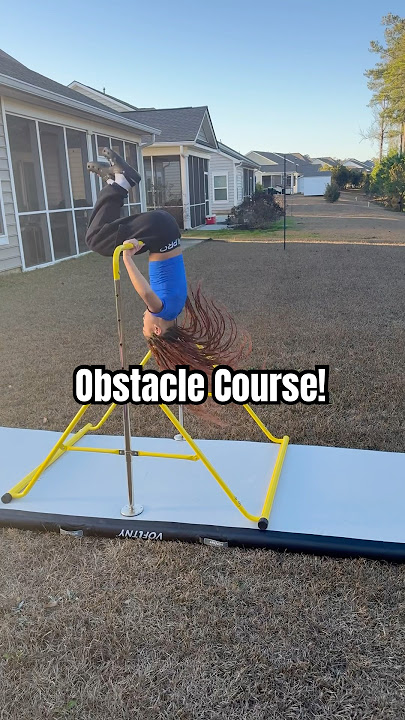 Turning our backyard into a gym! #gymnastics #flip #scarlett