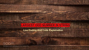 Largest Odd Number in String | LeetCode