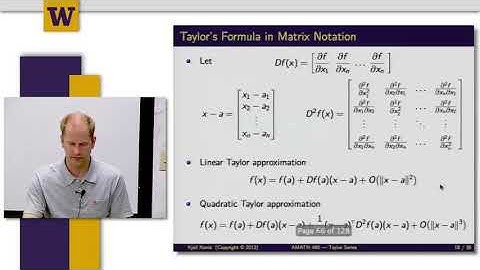 Quantitative Finance || 09 W7 2 3  Taylors Formula for Functions of Several Variables 13 15
