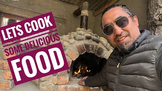 Building a Rever Stone Pizza Oven|| Primitive Cooking Some Delicious Turkish Food||Drive Ladakh