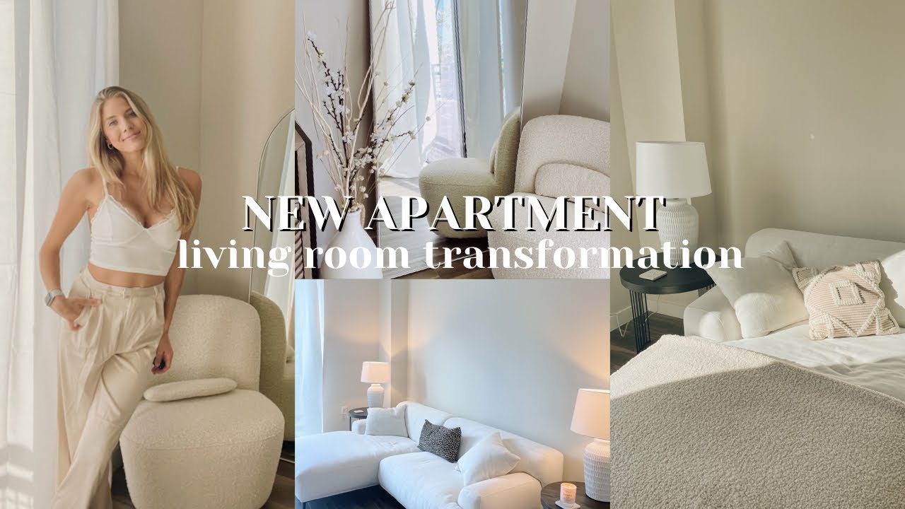 FURNISHING MY NEW APARTMENT: decorating the living room! - YouTube
