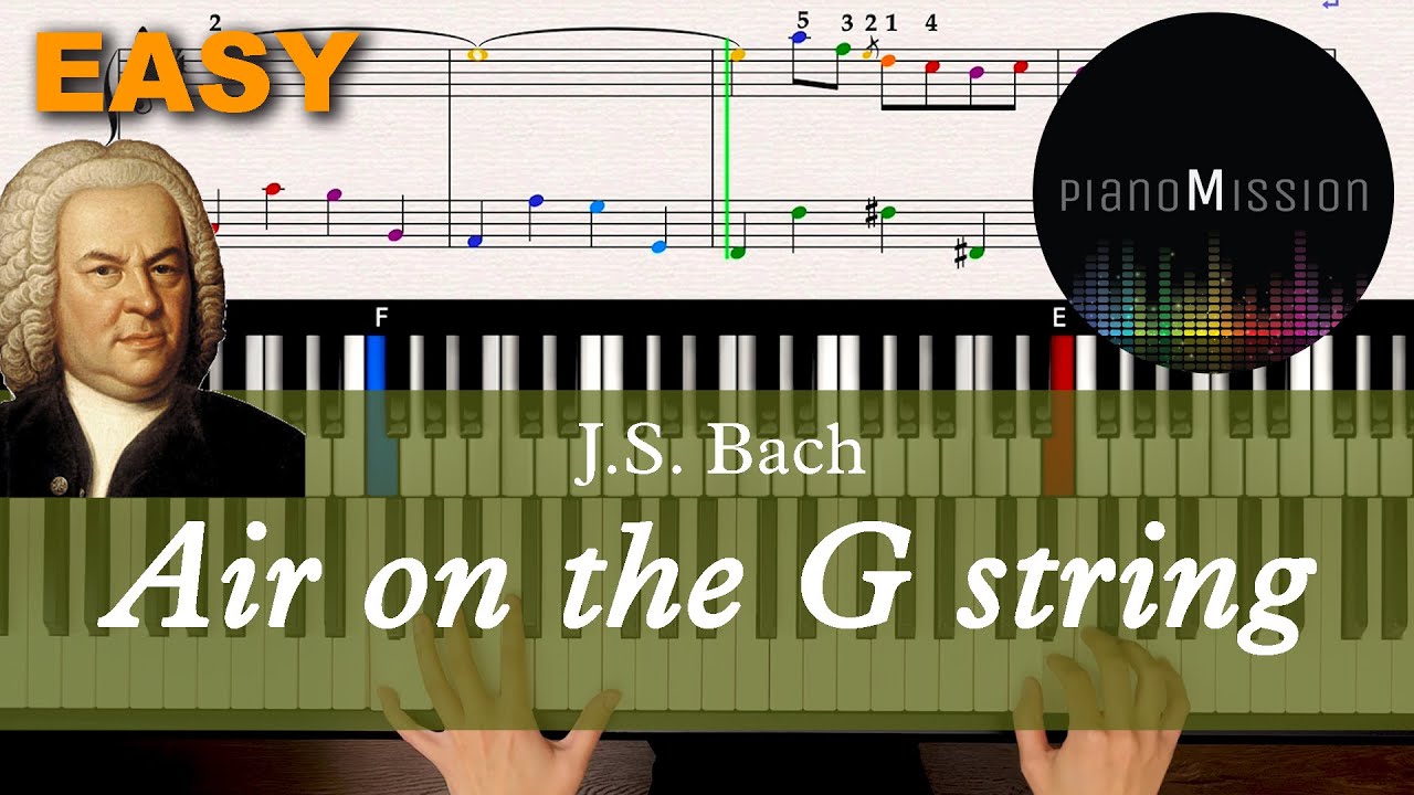 [Real Piano Tutorial] AIR ON THE G STRING_J.S.Bach (transposed to C) with Follow-Up Tutorial