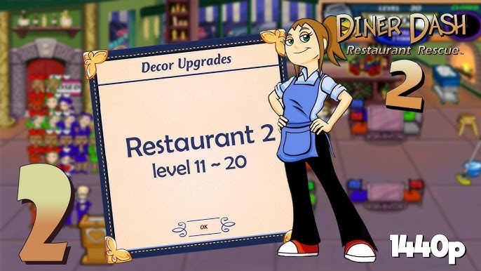 Diner Dash 2: Restaurant Rescue (PC) - 1080p60 HD Walkthrough Part 1 -  Level 1 to 5 