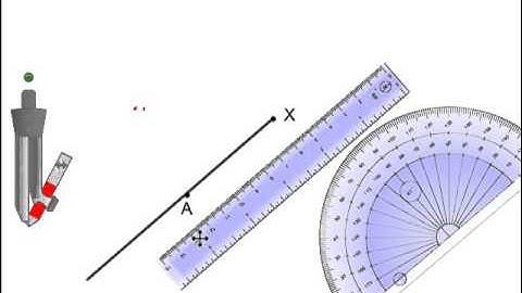 Rotate a point about another point with compass straightedge and protractor