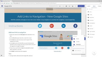 Add links to navigation  - New Google Sites