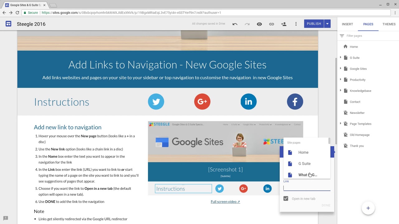 Сайт google sites