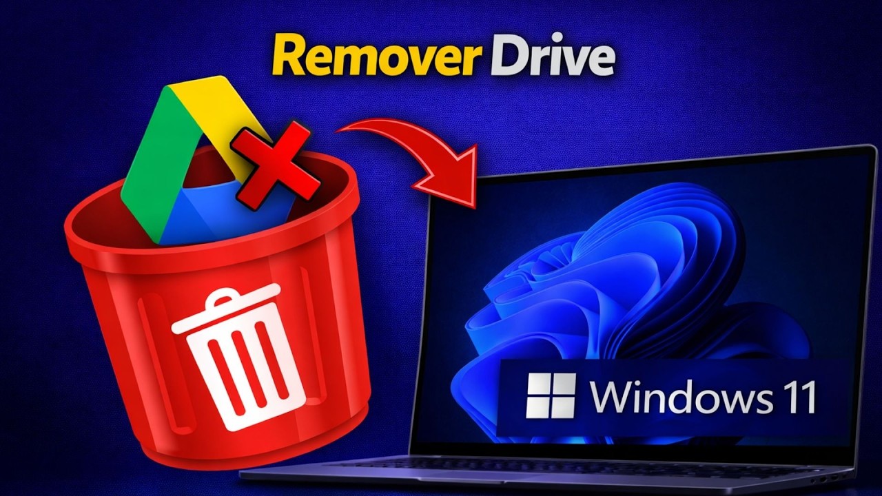 Thumbnail do vídeo Tecnoflavio: como desinstalar Google Drive no Windows 11