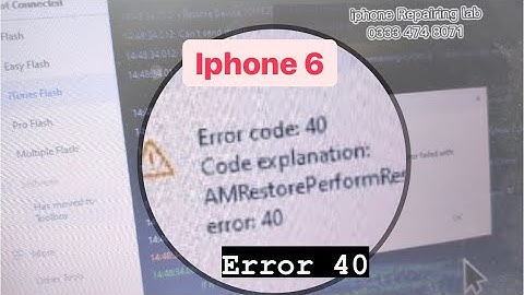 iphone 6 error 40 memory nand pcie issue