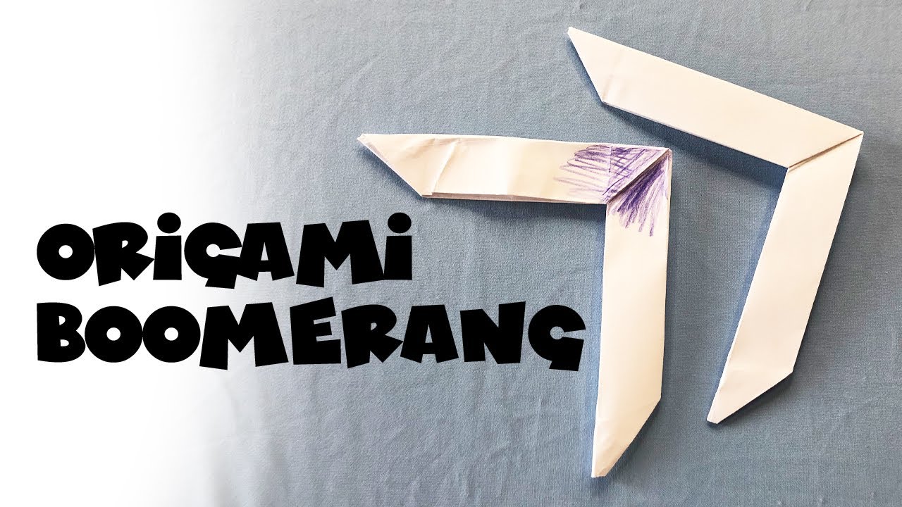 DIY origami boomerang YouTube