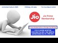 Jio Prime Membership: Unlimited Data till March 2018 for ₹99
