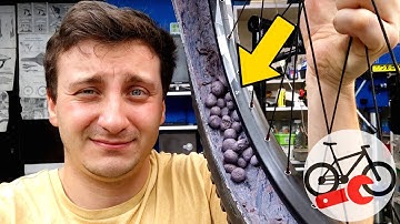 My bike is making strange noises. How do I remove sealant from a tubeless bike tire