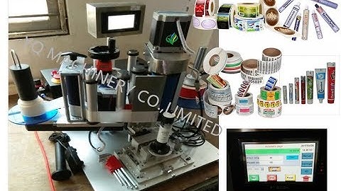 Teaching video for soft tube sticker labelling machine vertical semi automatic adhesive labeller