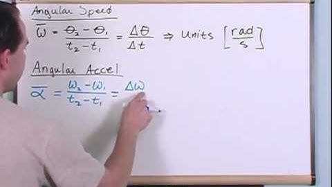 Angular Speed and Angular Acceleration - Physics Tutorial