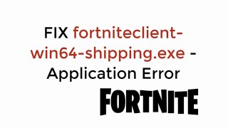 how to fix fortnite⚠️crash! (fortniteclient-win64-shipping.exe) 100% working