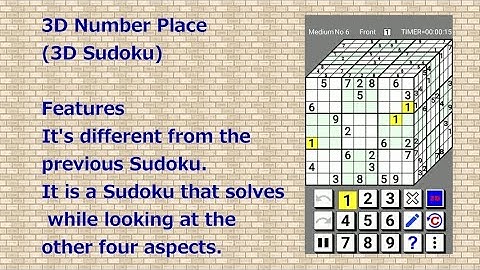 3D Number Place(3D Sudoku)