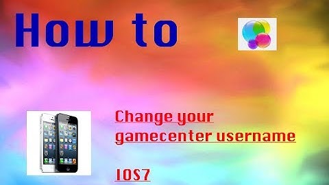 HOW TO CHANGE YOUR GAMECENTER USERNAME FOR IOS7