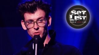 Moshe kasher performs an improvised stand-up routine on topics
provided to him the spot during 's comedy week live stream. this is
set list, stand-...