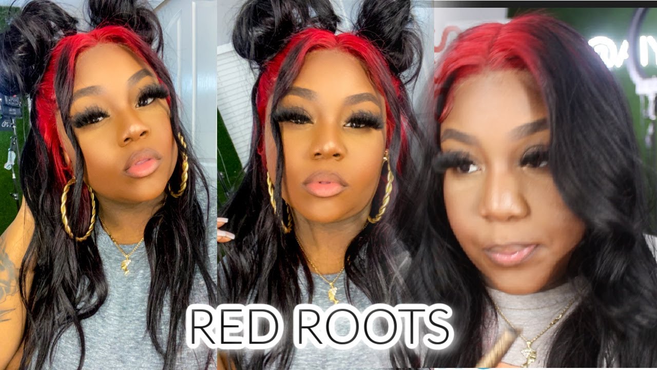 😍😍Must See 😍😍Arrogant Tae Inspired Red Roots Black Hair || Celie Hair -  Youtube