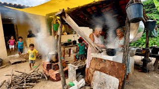 ALMOÇO NA ROÇA COMUNIDADE SANHARÓ DE CIMA, VACA ATOLADA, CASA DA DONA JUDITE 