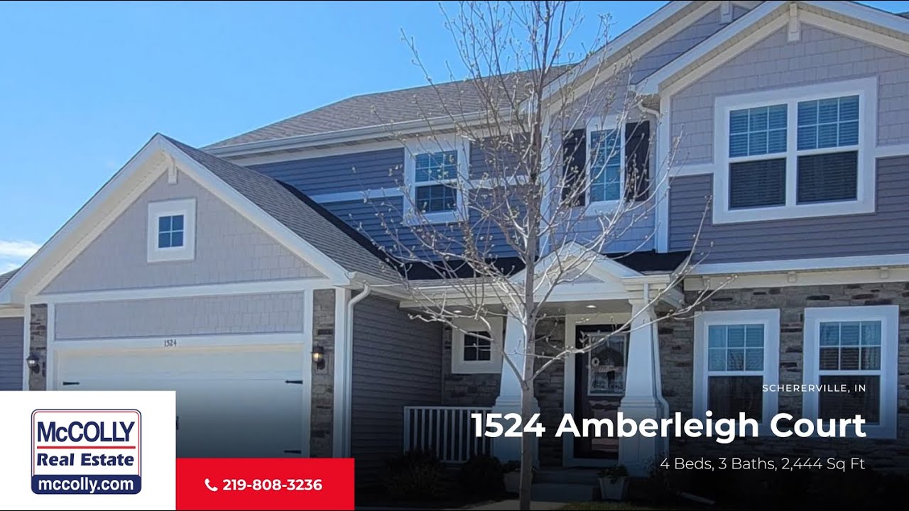1524 Amberleigh Court, Schererville, IN MLS 528657 McColly YouTube