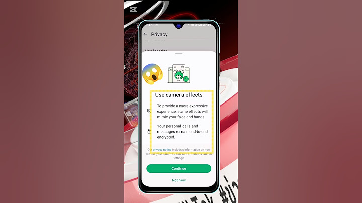 Allow Camera Effect In WhatsApp | Use Effect Video Call In WhatsApp | New Feature WhatsApp #tech
