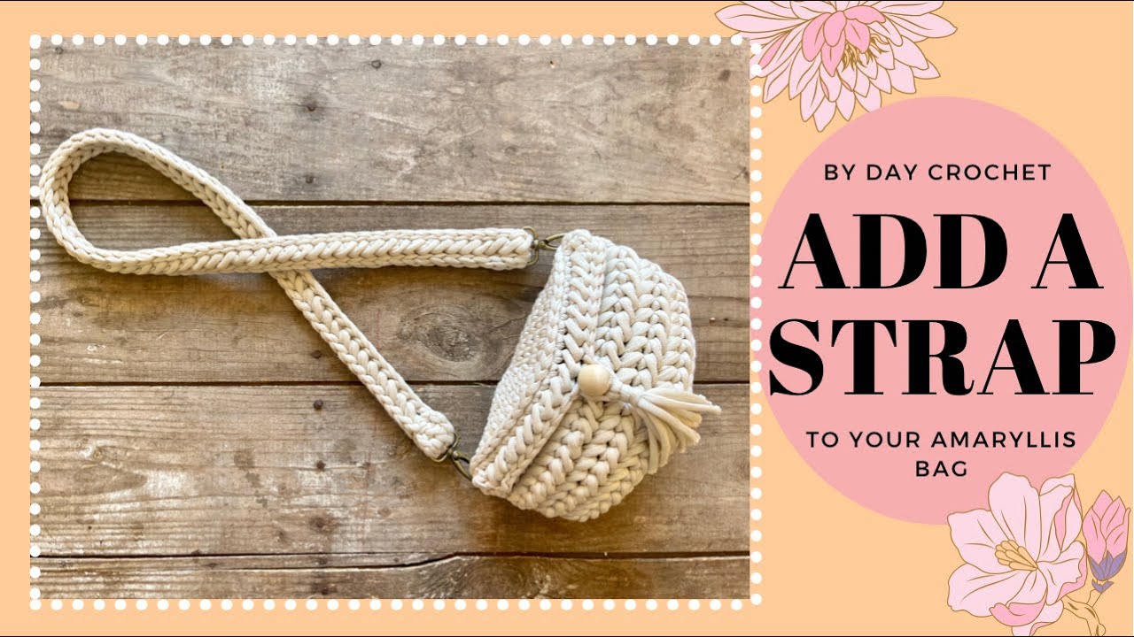 Crochet Herringbone Purse Strap and D Ring Attachment 